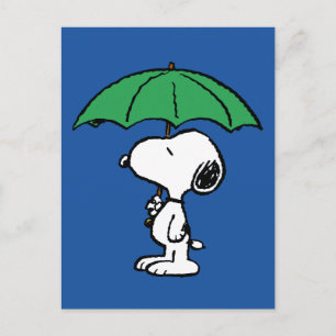 Cartão Postal Amendoins   Guarda-Chuva Verde do Snoopy