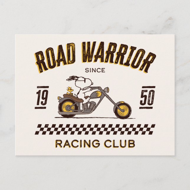 Cartão Postal Amendoins | Guerreiros Rodoviários Snoopy & Woodst (Frente)