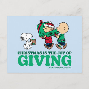 Cartão Postal Amendoins O Natal é a Alegria de Dar