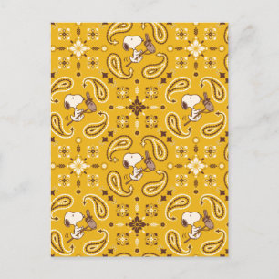 Cartão Postal Amendoins   Snoopy Bandana Cowboy