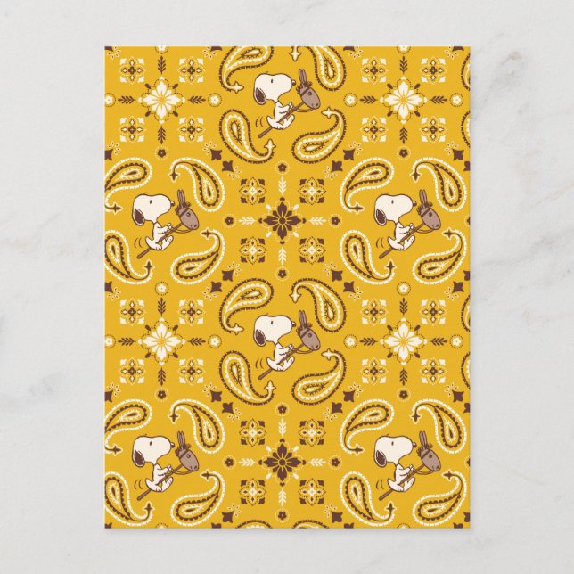 Cartão Postal Amendoins | Snoopy Bandana Cowboy (Frente)