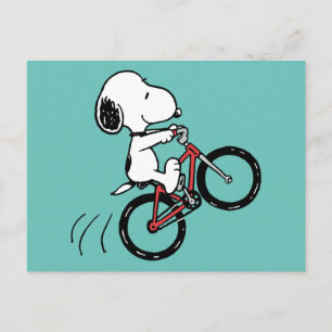 Cartão Postal Amendoins   Snoopy Bicicleta Arobatica