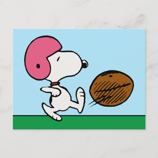 Cartão Postal Amendoins | Snoopy Football Kicker (Frente)