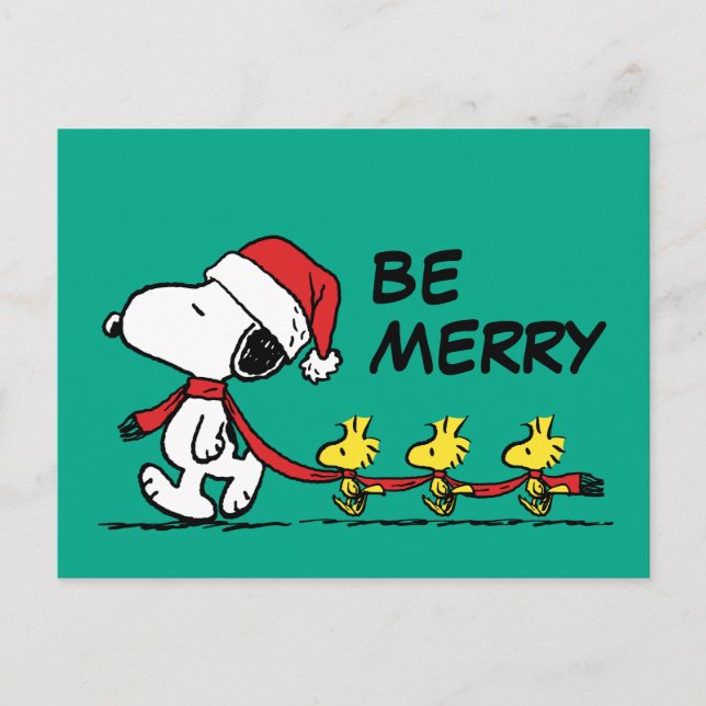 Cartão Postal Amendoins | Snoopy & Friends Winter Scarf (Frente)