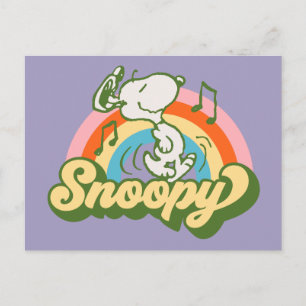 Cartão Postal Amendoins   Snoopy Music Rainbow