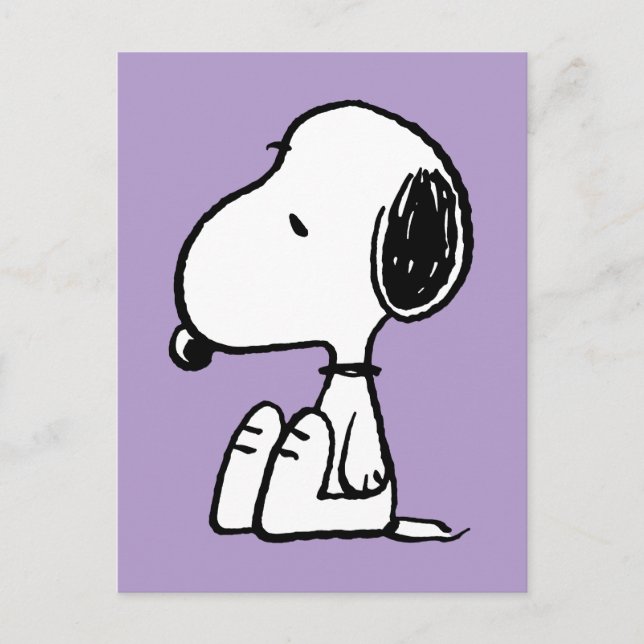 Cartão Postal Amendoins | Snoopy Olhando Para Baixo (Frente)