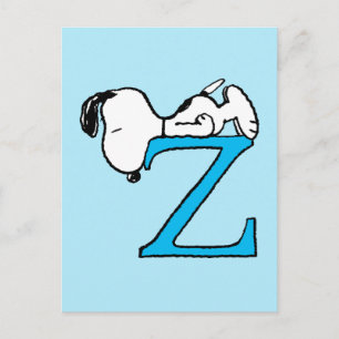 Cartão Postal Amendoins   Snoopy Sleeping Z