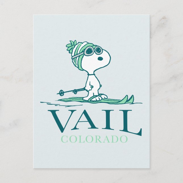 Cartão Postal Amendoins | Snoopy Vail Colorado (Frente)