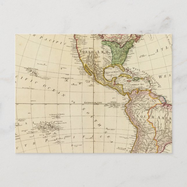 Cartão Postal América - Colonatos da tribo indiana (Frente)