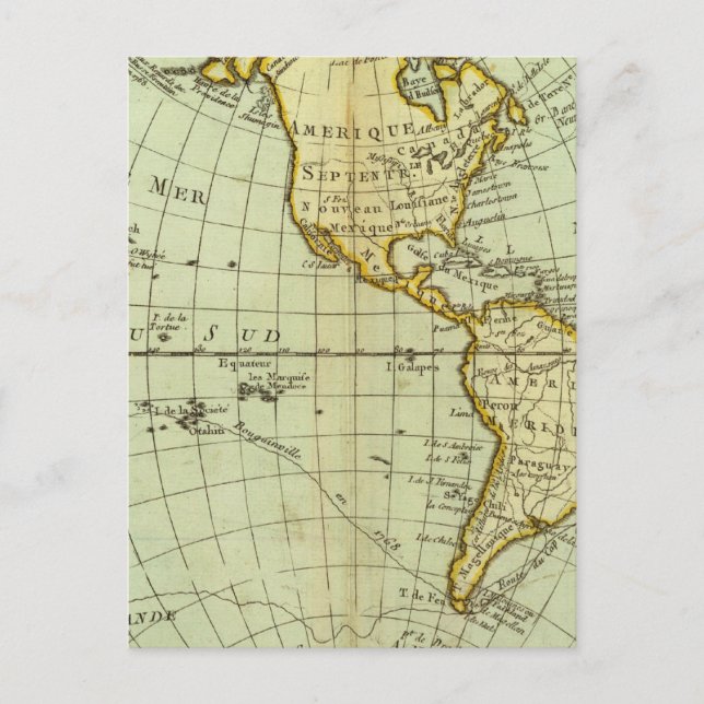 Cartão Postal América do Norte e América do Sul (Frente)