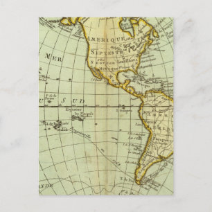 Cartão Postal América do Norte e América do Sul