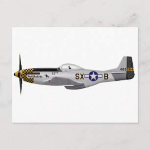 Cartão Postal América do Norte P-51D Mustang "Double Trouble Tw