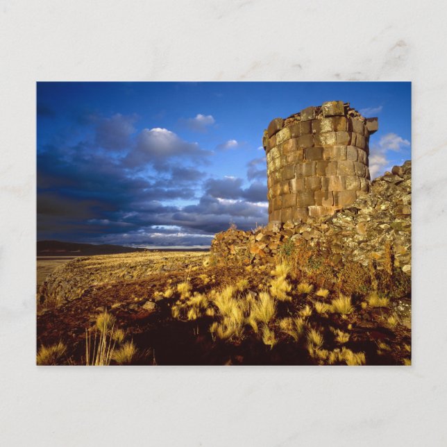 Cartão Postal América do Sul, Peru, perto do lago Titicaca. (Frente)