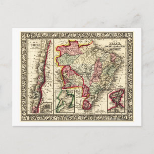 Cartão Postal América do SulMapa Panorâmico América do Sul 2