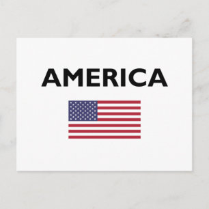Cartão Postal América EUA - Marca americana Light-Color