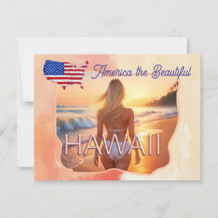 Cartão Postal América, o belo Havaí