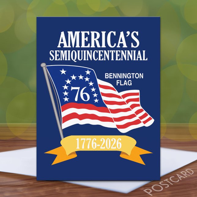Cartão Postal America Semiquincentenal 1776-2026 EUA 250 (America Postcard - 250 Celebration)