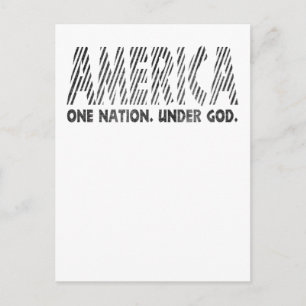 Cartão Postal américa, uma nação sob deus, camiseta americana