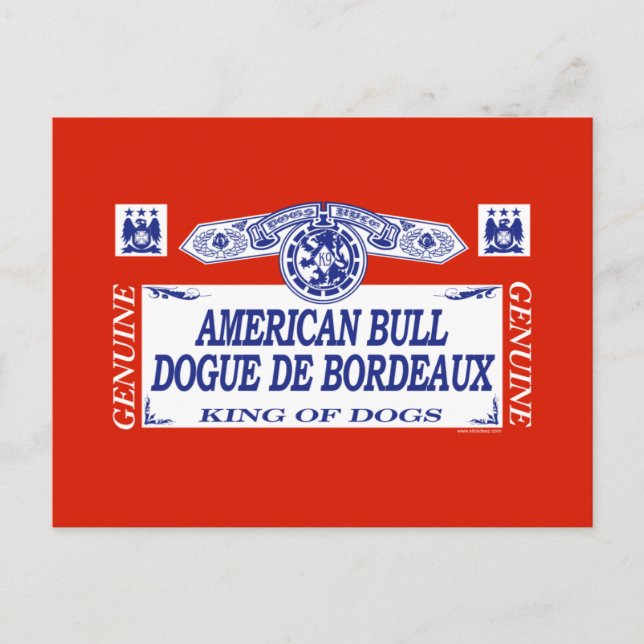 Cartão Postal American Bull Dogue De Bordeaux (Frente)