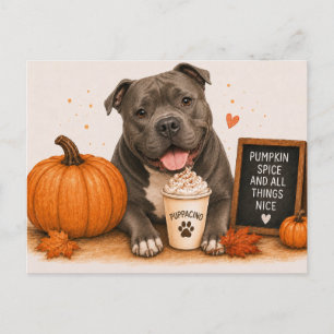 Cartão Postal American Bully XL Warm Canela de Abóbora Outono