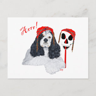 Cartão Postal American Cocker Spaniel Pirata