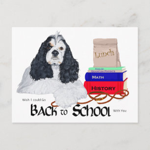 Cartão Postal American Cocker Spaniel Volta às Aulas
