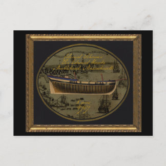Cartão Postal American Colonial Schooner Sir Edward Hawke