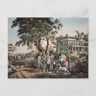 Cartão Postal American Country Life - Tarde de outubro, 1855