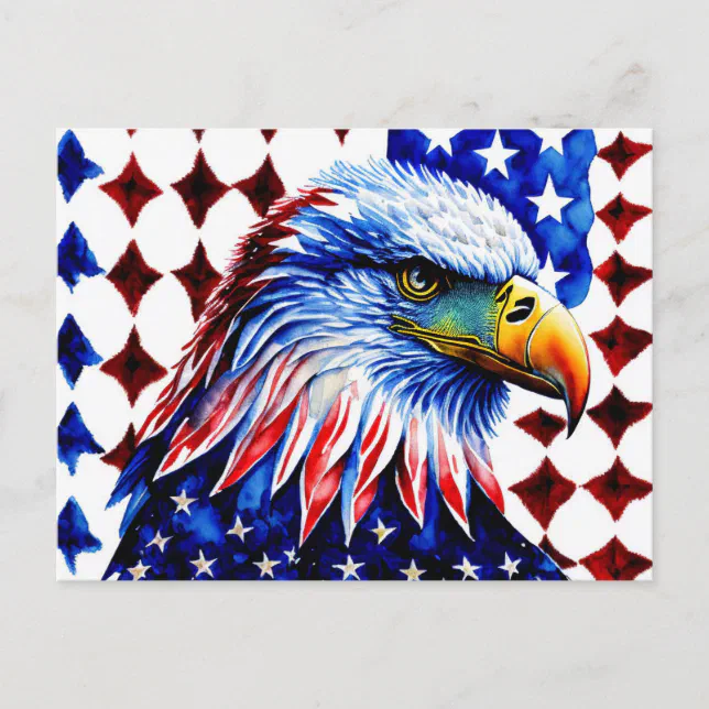 Cartão Postal American Eagle, EUA, cartão-postal para o pós-atra
