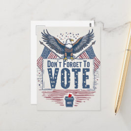 Cartão Postal American Eagle Vote Reminder