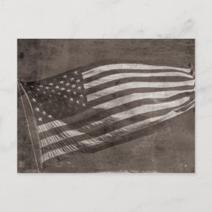 Cartão Postal American Flag Vintage