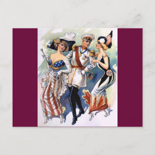 Cartão Postal American German Ladies Man Vintage