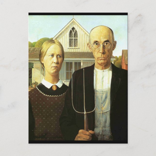 Cartão Postal American Gothic (Frente)