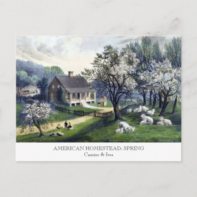 Cartão postal - AMERICAN HOMESTEAD: Primavera (Frente)
