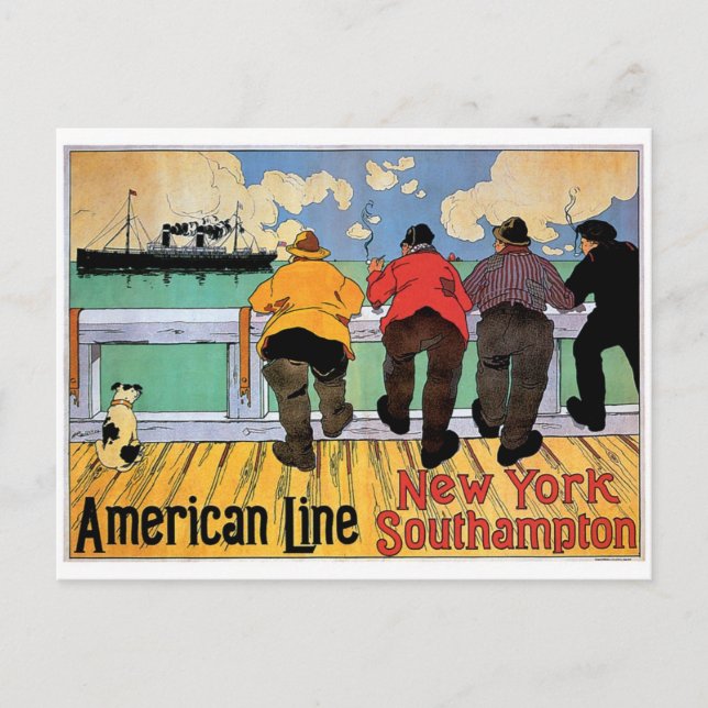 Cartão Postal American Line Poster (Frente)
