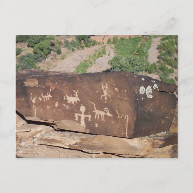 Cartão postal American Petroglicphs histórico #2 (Frente)
