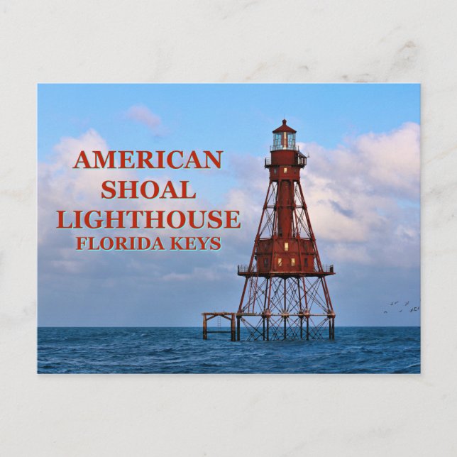 Cartão Postal American Shoal Lighthouse, Cartão-postal da Flórid (Frente)