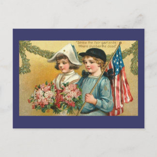 Cartão Postal Americana de Garlands Vintage