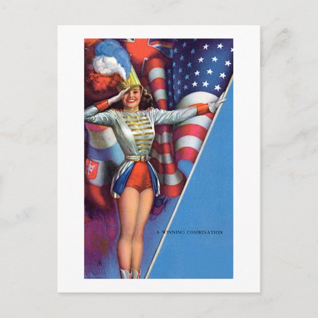 Cartão Postal Americana Earl Moran Vintage (Frente)