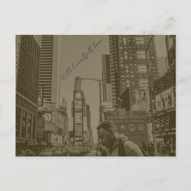 cartão postal americano estilo vintage (Frente)