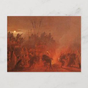 Cartão Postal Americanos nativos de Vintage, dança de Buffalo p