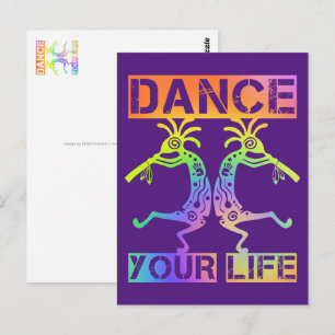 Cartão Postal Americanos nativos Kokopelli - Dance sua vida 4