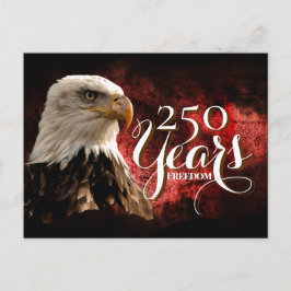 Cartão Postal America's 250th Birthday Patriotic Eagle Postcard