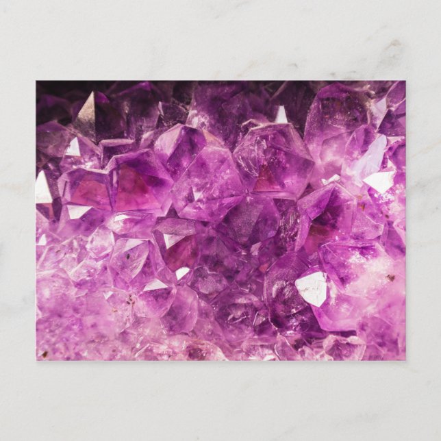 Cartão Postal Amethyst Gemstone Image Shiny and Sparkly (Frente)