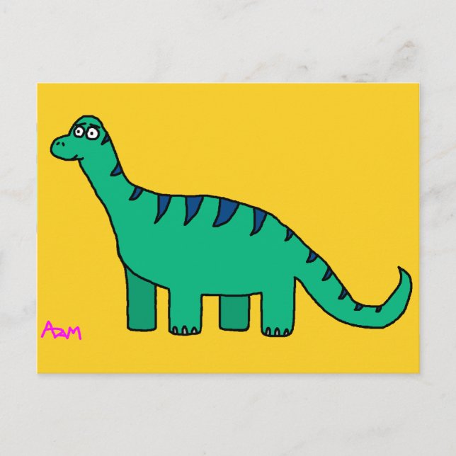 Cartão postal Amigável Brontossaurus (Frente)