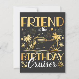 Cartão Postal Amigo do Aniversário do Cruzeiro de Férias