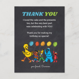 Cartão Postal Amigos da Rua Sésamo   Balões de Aniversário - Obr