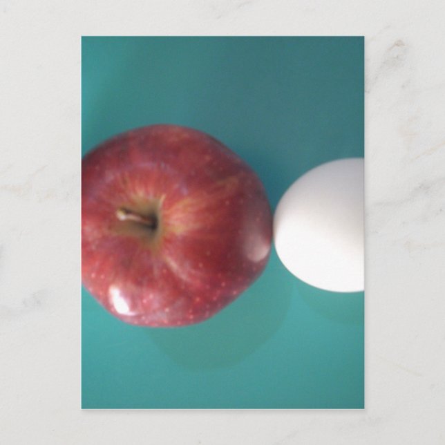 Cartão Postal Amigos do Café da Manhã: Dois Ovos $uma Apple Aind (Frente)