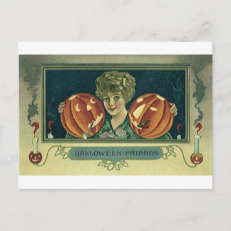 Cartão Postal Amigos do Dia das Bruxas - Pumpkins