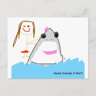 Cartão Postal amigos do tubarão